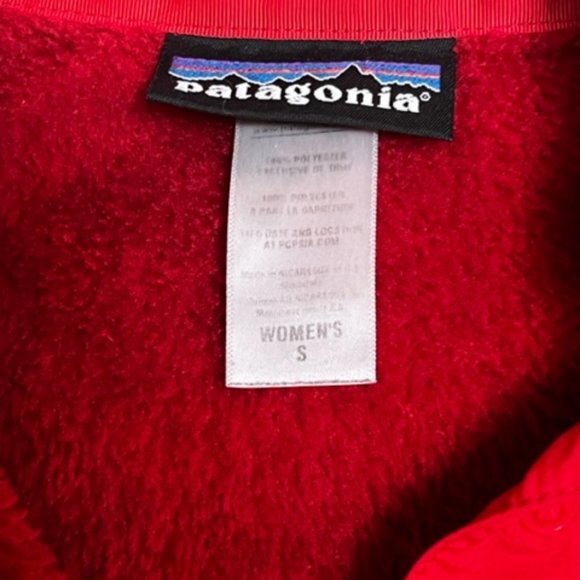 Patagonia re-tool snap-T fleece pullover women small classic red sweater - Picture 3 of 4